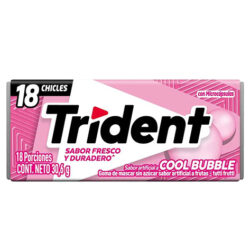 Chicle trident cool bubble x 30,6g