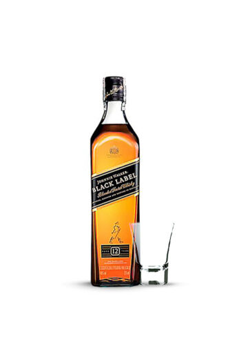 Trago sencillo de whisky johnnie Walker sello negro