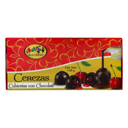 Cerezas cubiertas con chocolate x 120g