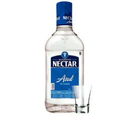 Trago sencillo de aguardiente néctar azul